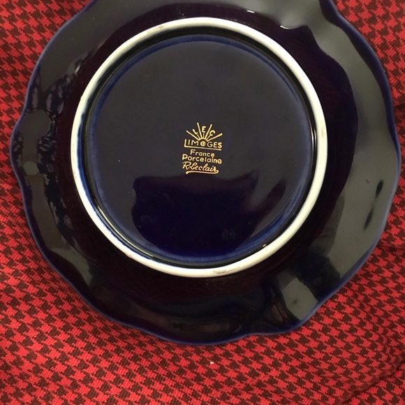 Limoges France, cobalt blue and gold dish - Picture 4 of 8